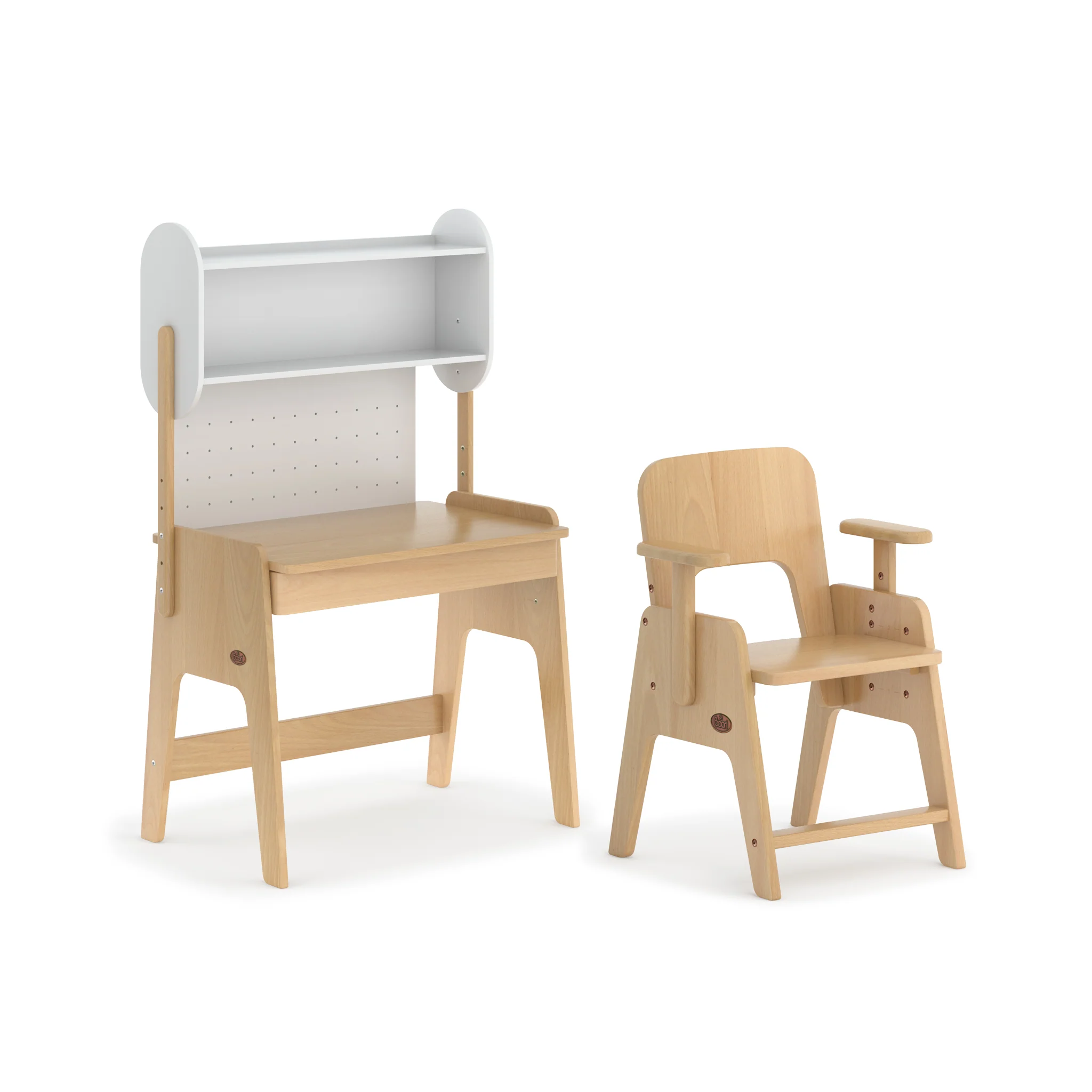 Euler Desk with Pegboard Hutch, Study Chair - Image 10