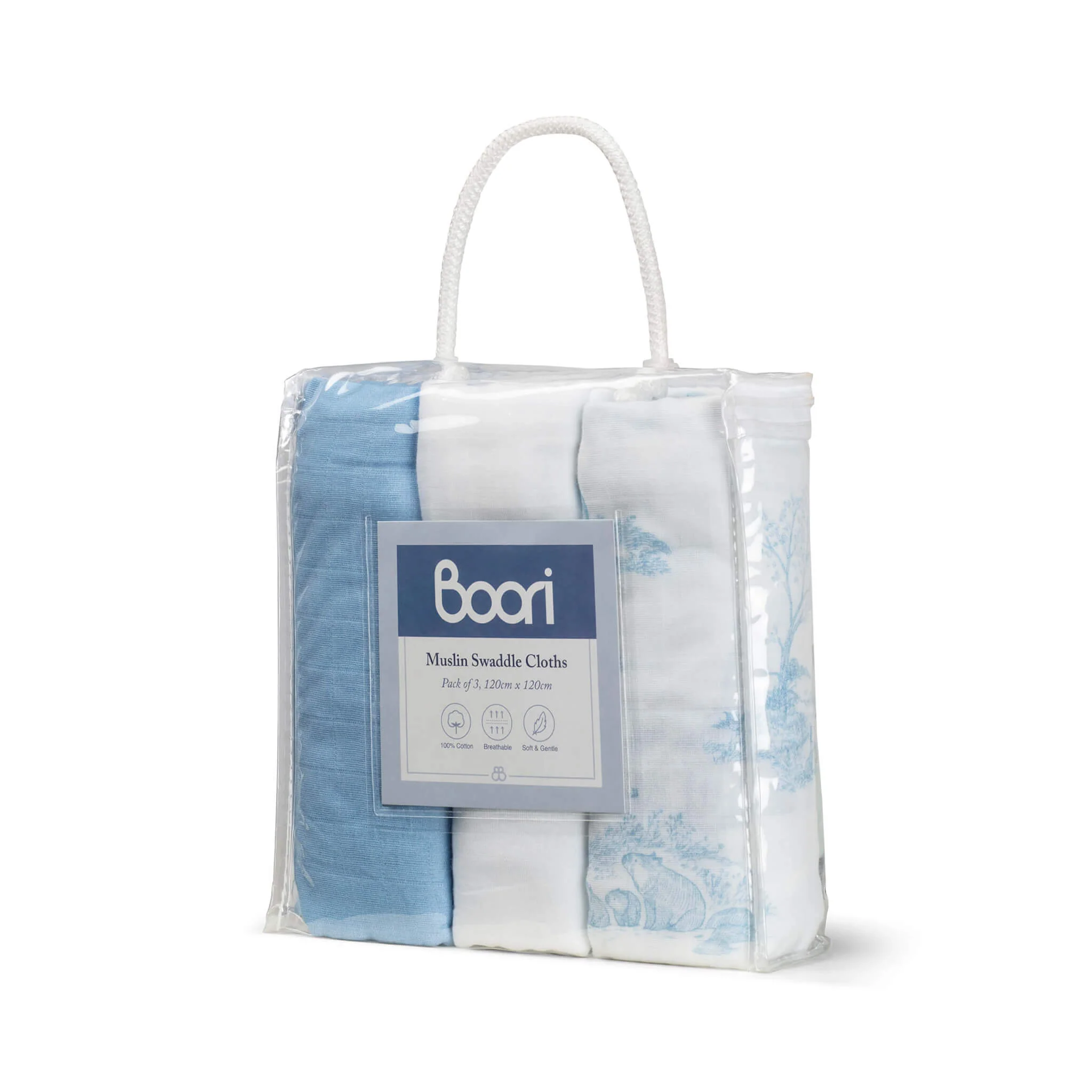 Muslin Swaddle Cloths (Pack of 3) - Image 4