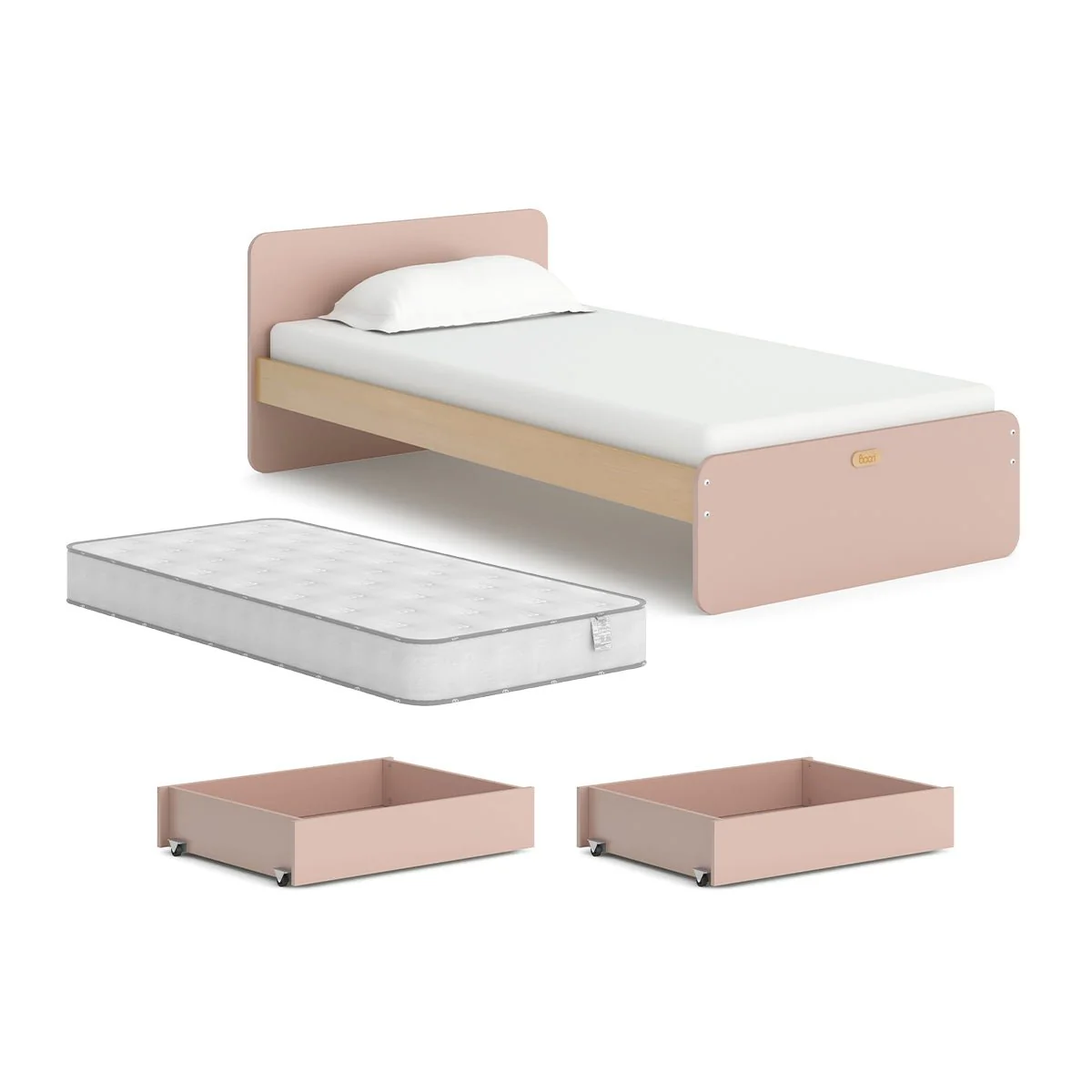Neat Single Bed with Mattress and Under Bed Storage Bundle - Image 5