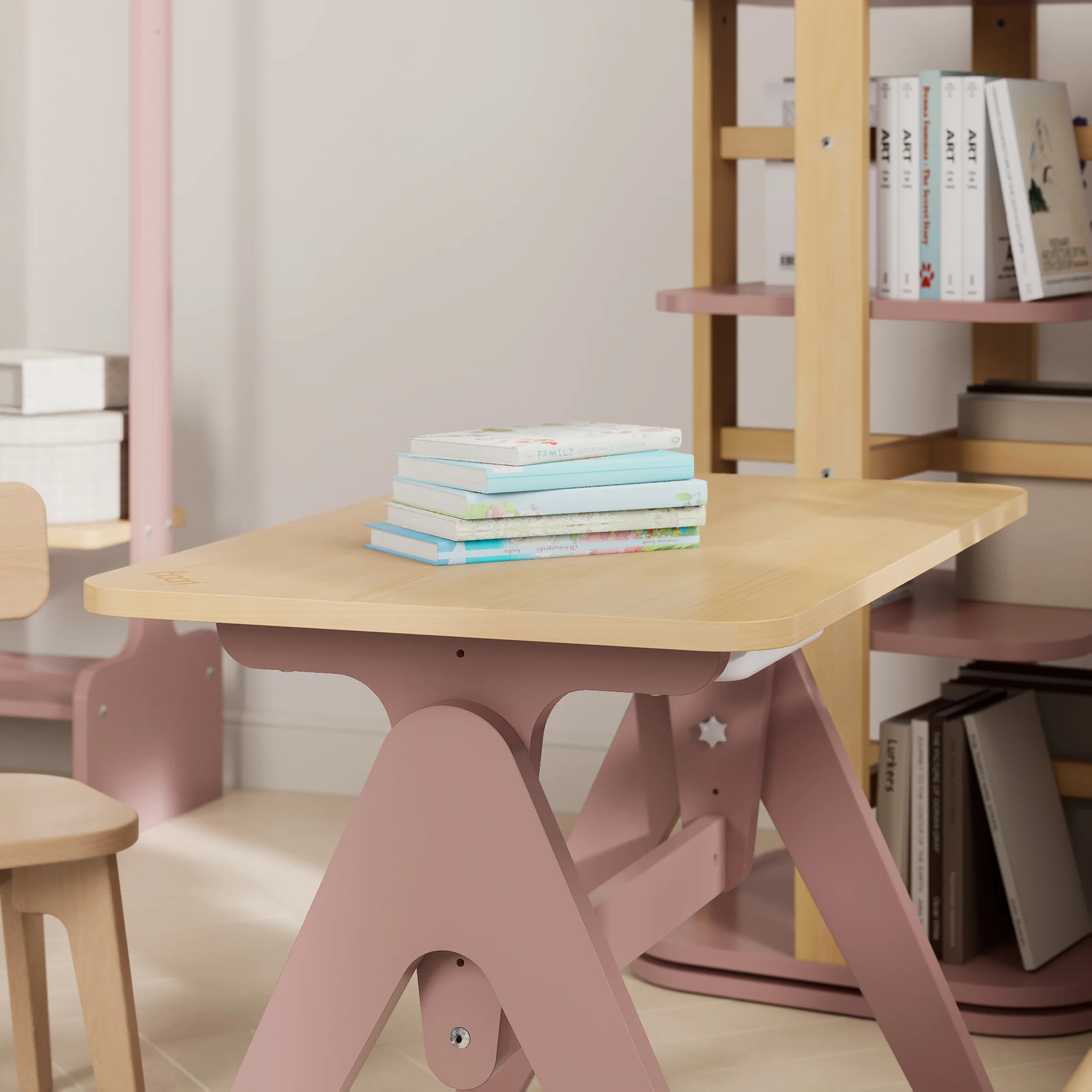 Tidy Learning Table with 2 Chairs and Bookshelf Bundle - Image 17