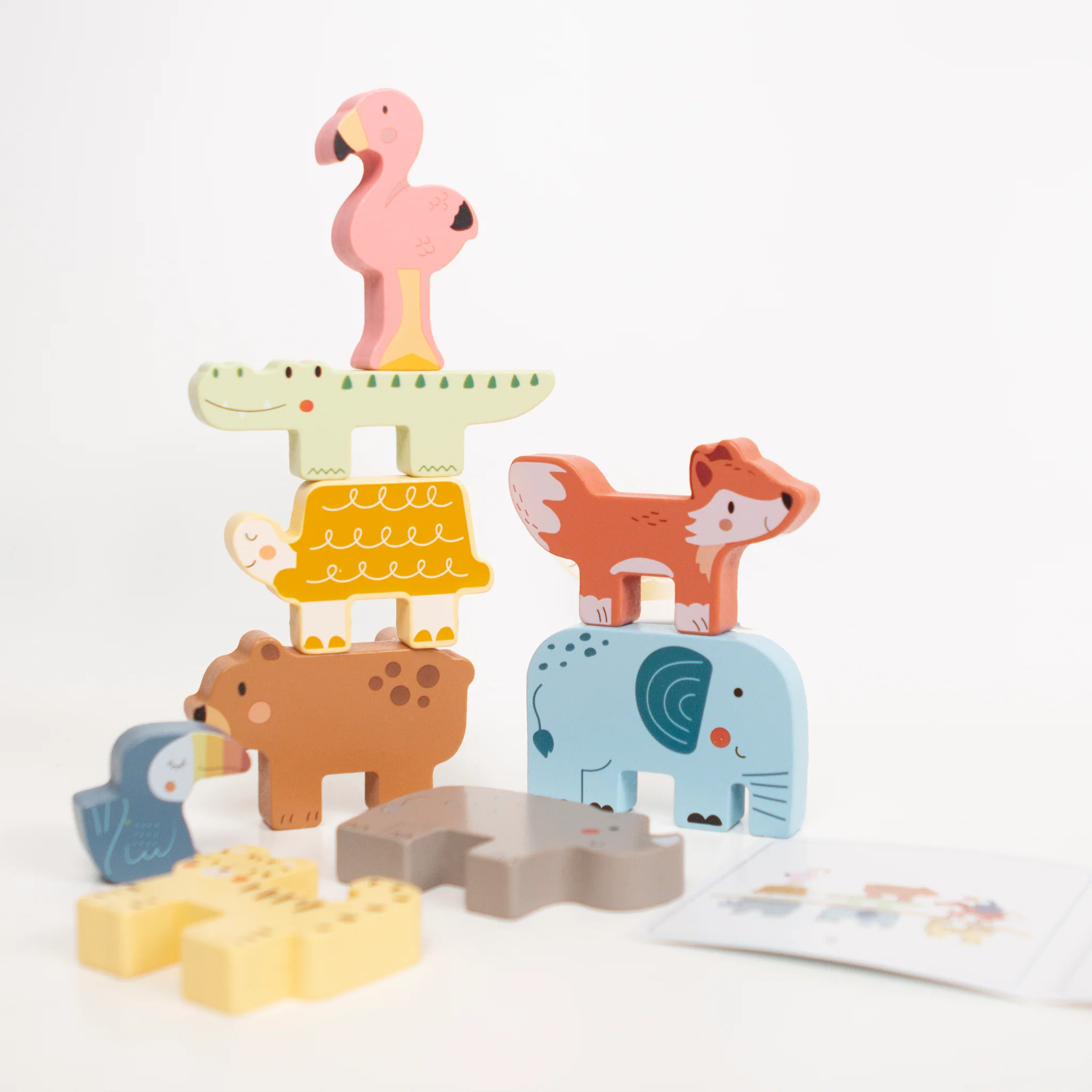 Tooky Wooden Animal Stacking Blocks Set | Educational Toy for Toddlers - Image 5
